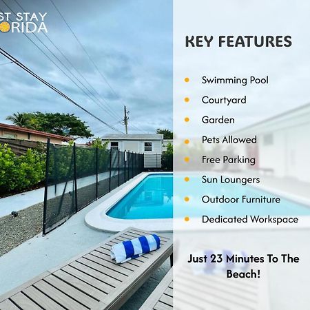 Tropical Villa Pool Courtyard & Garden View Fort Lauderdale Exteriör bild